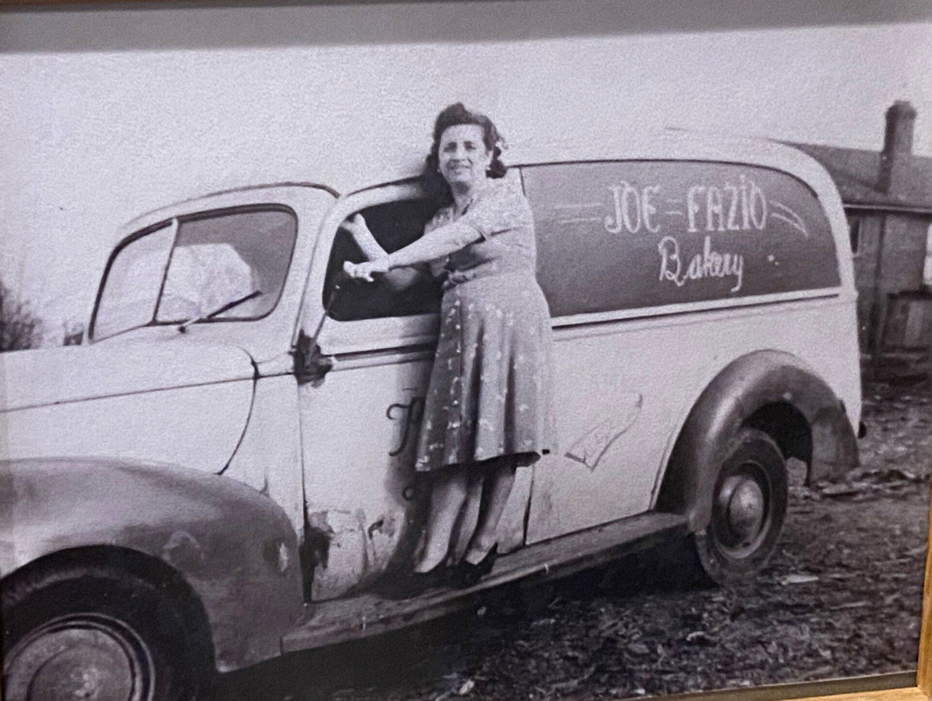Connie Fazio On Truck — Louis, MO — Fazio's Bakery