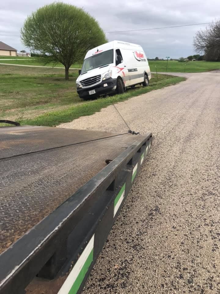 Van on the roadside