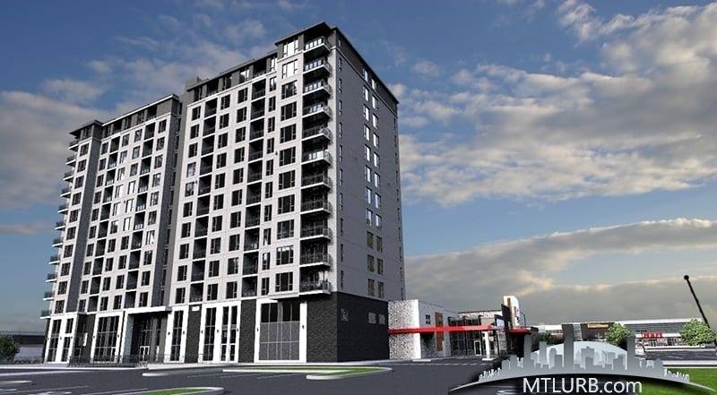 Une impression d'artiste d'un très grand bâtiment