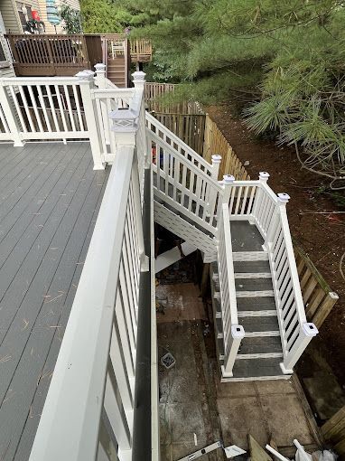 Wood Deck With Stairs