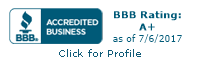 A picture of a bbb rating for an accredited business