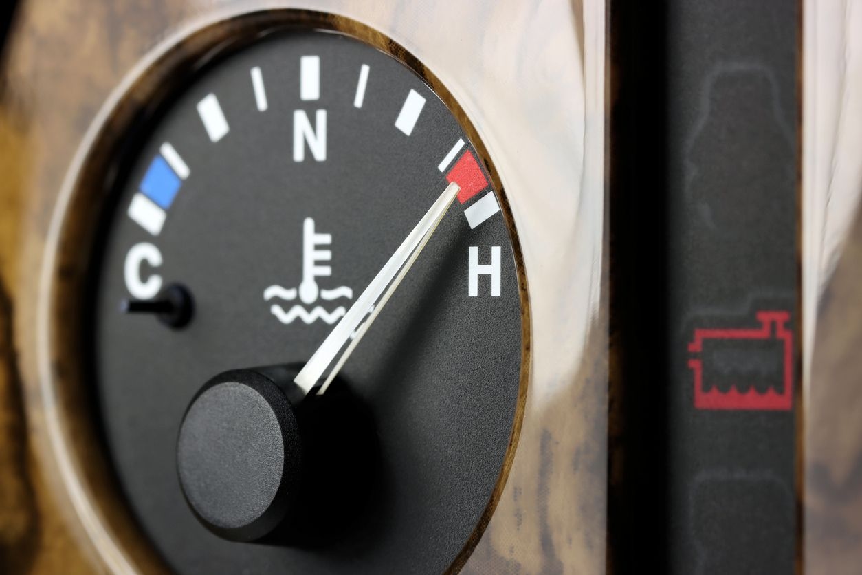 A close up of a temperature gauge on a car | Superior Transmissions & Auto