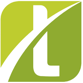 Green and light green logo with a stylized