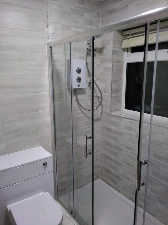Picture of a new walk in shower unit installed by Plumbers Sheffield