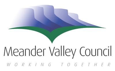 A logo for the meander valley council working together
