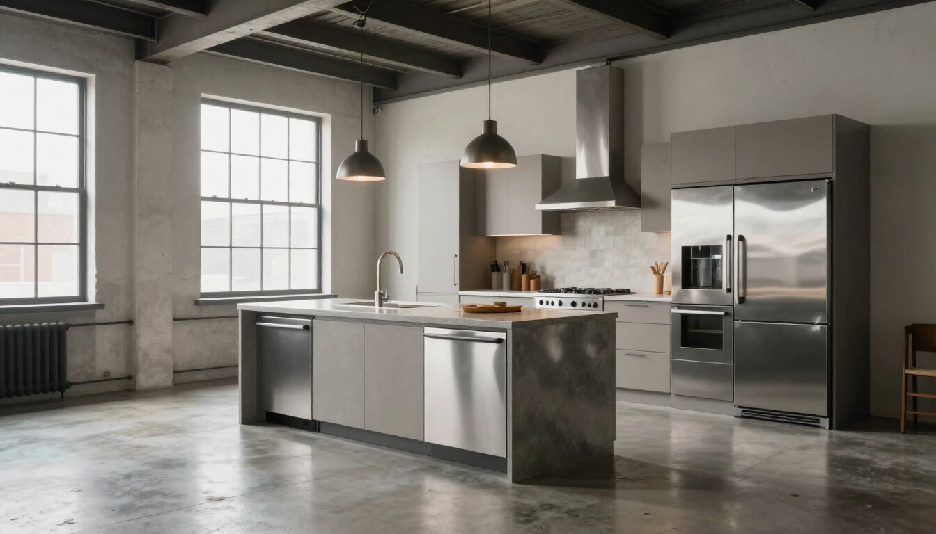 Modern Industrial Loft Interior