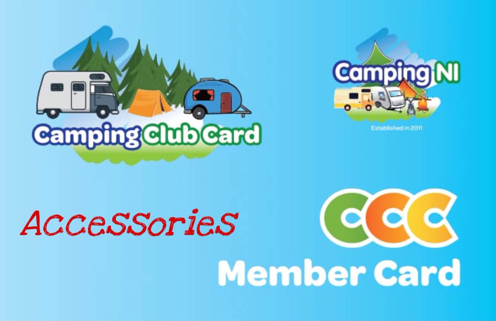 Club discounts on accessories Camping Club Card by CampingNI