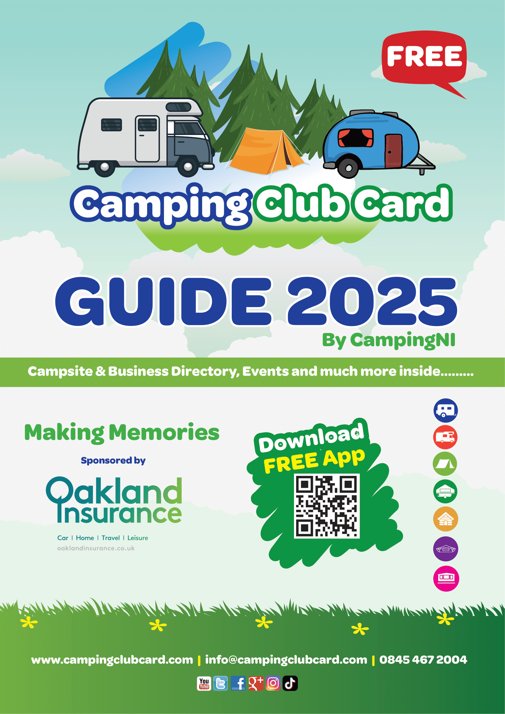 Camping Club Card by CampingNI guide 2025 front cover