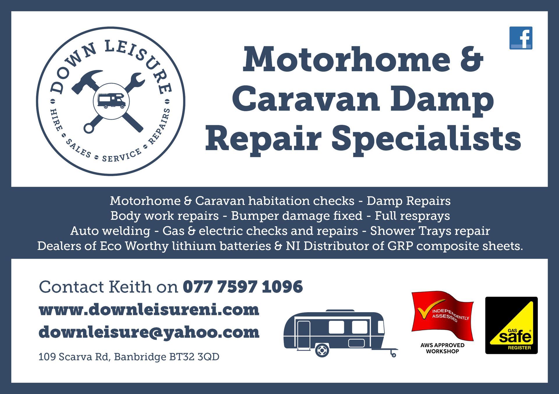 Down Leisure Camping Club Card by CampingNI Down Leisure Camping Club Card by CampingNI