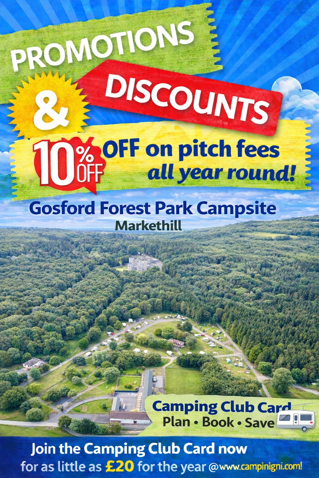 Gosford Forest Park, Markethill - Camping Club Card by CampingNI