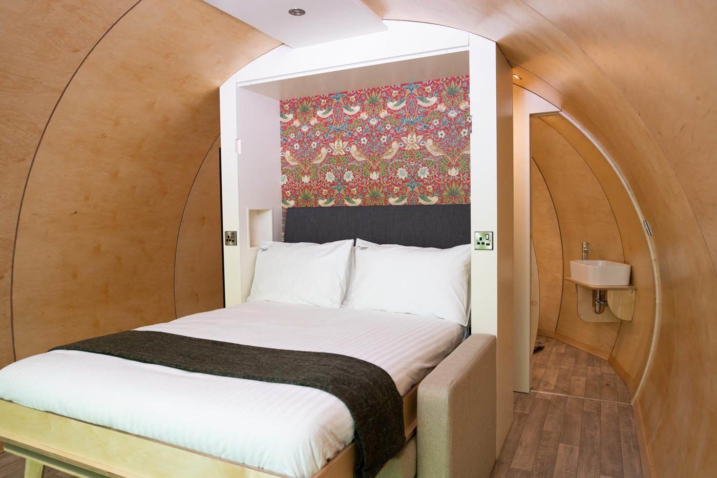 inside of glamping pods at Glenarm Castle