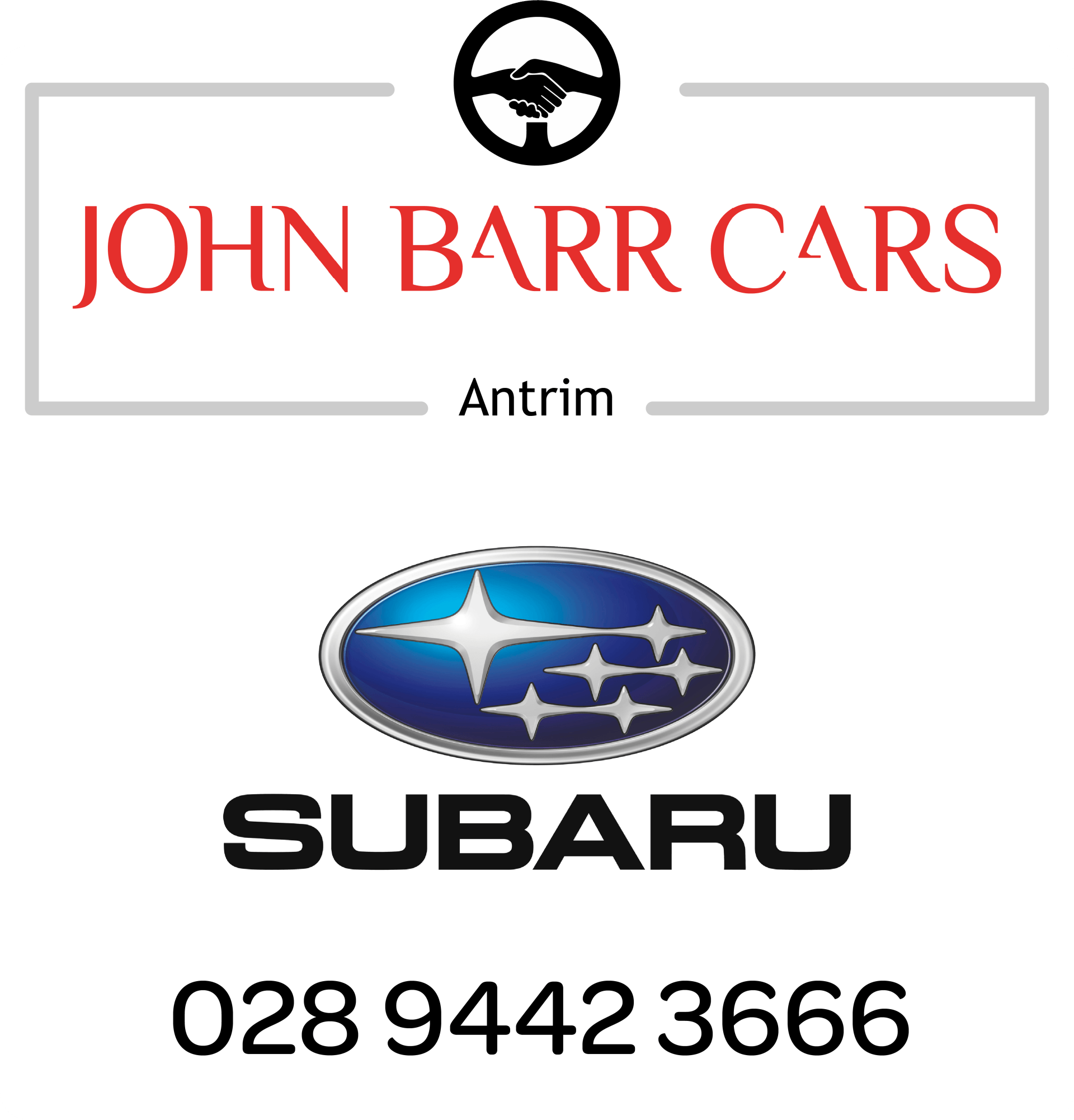 John Barr Cars Ltd Antrim sponsor CampingNI