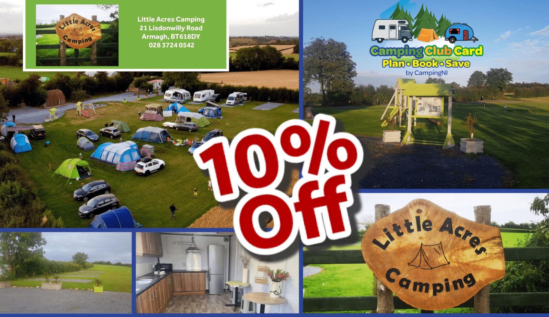 Little Acres Camping Camping Club Card by CampingNI members discount
