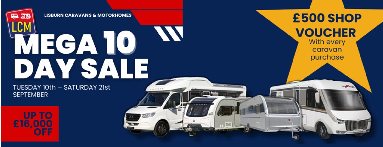 Lisburn Caravans & Motorhomes 10 day mega sale Camping Club Card by CampingNI Lisburn Caravans & Motorhomes 10 day mega sale Camping Club Card by CampingNI