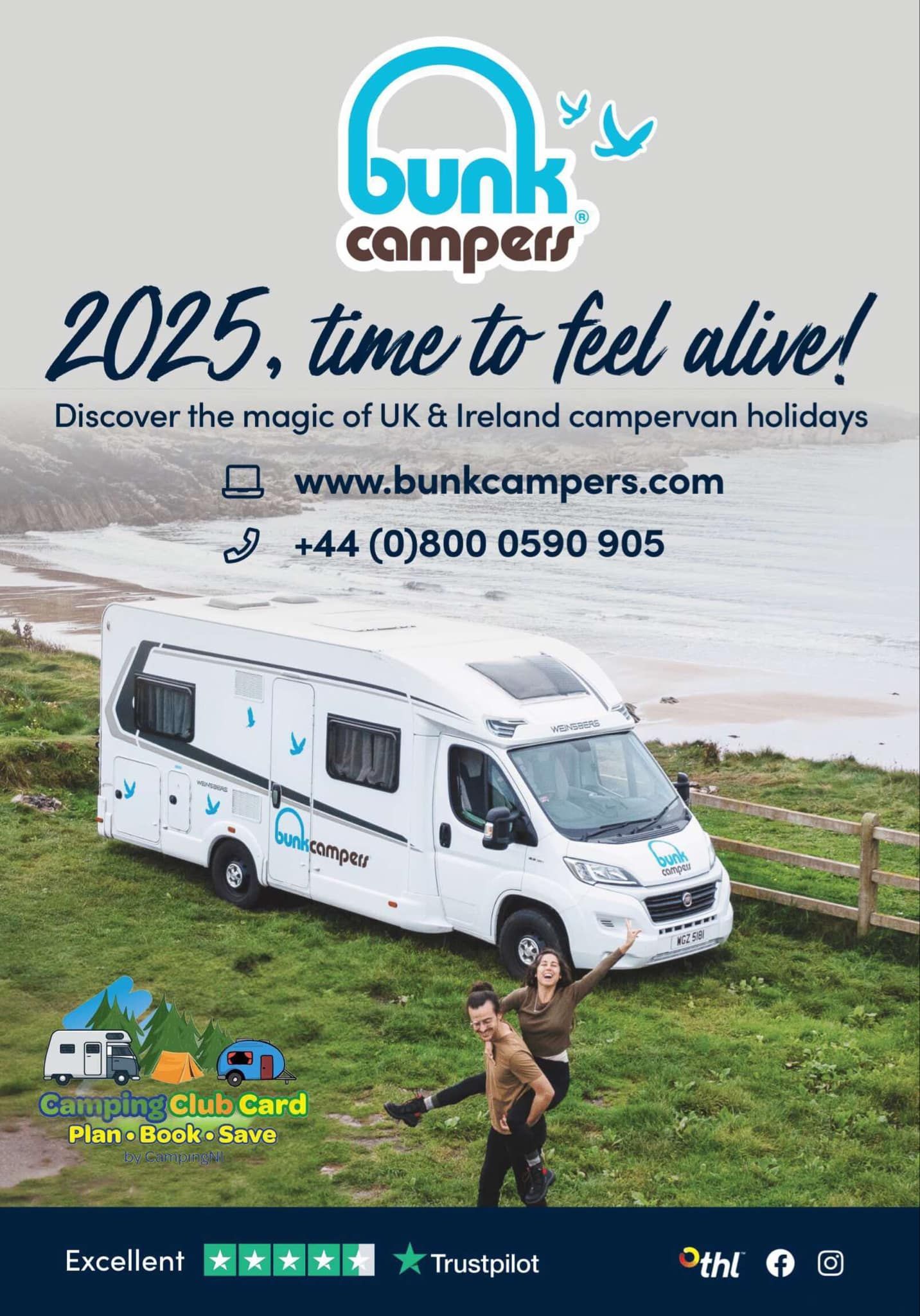 Bunk Campers - Camping Club Card by CampingNI Bunk Campers - Camping Club Card by CampingNI
