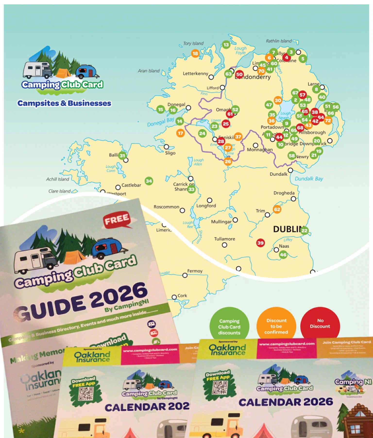 Camping Club Card by CampingNI 2026 Guide & Calendar