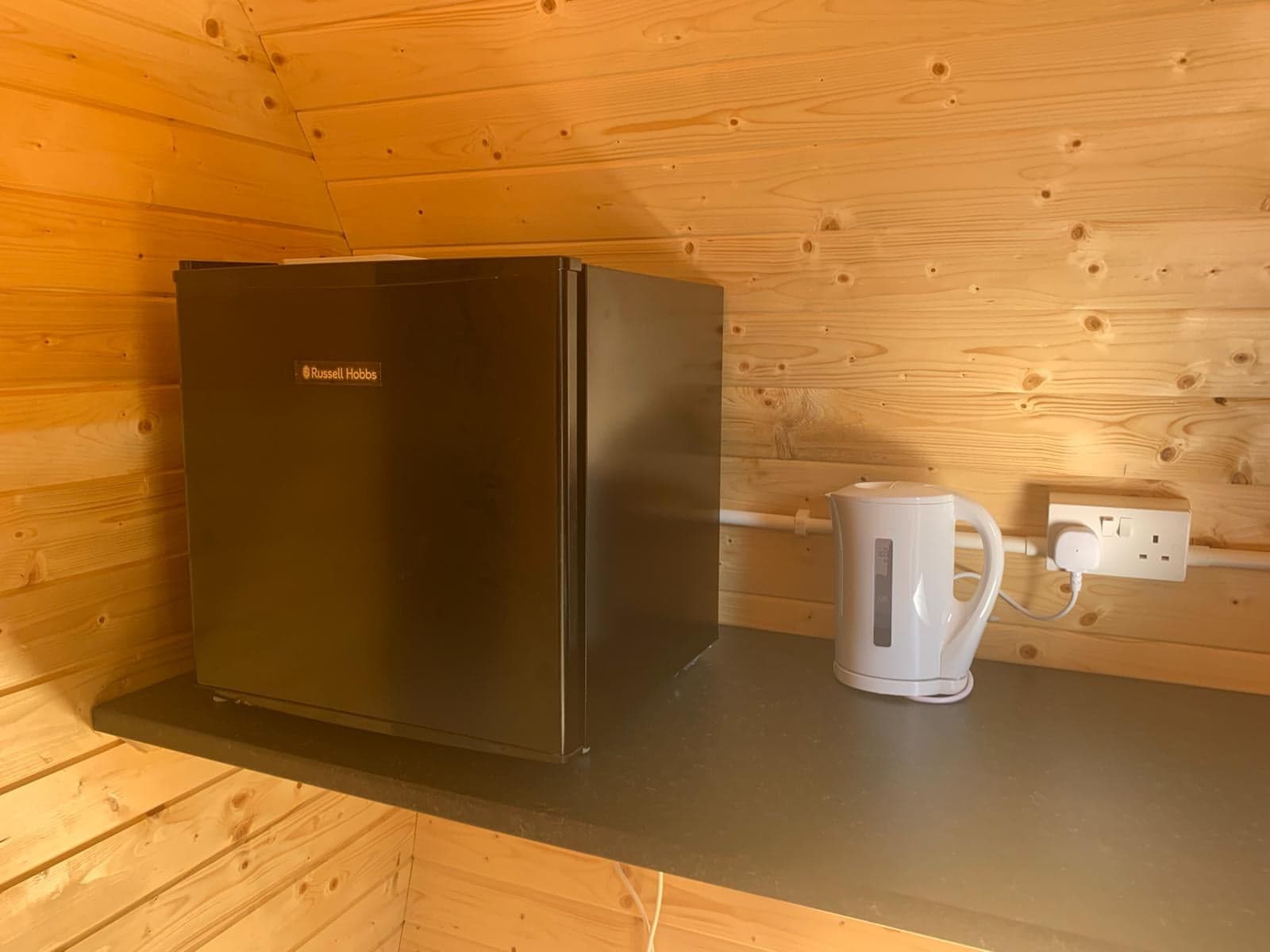 inside of log pods at Castle Archdale CampingNI