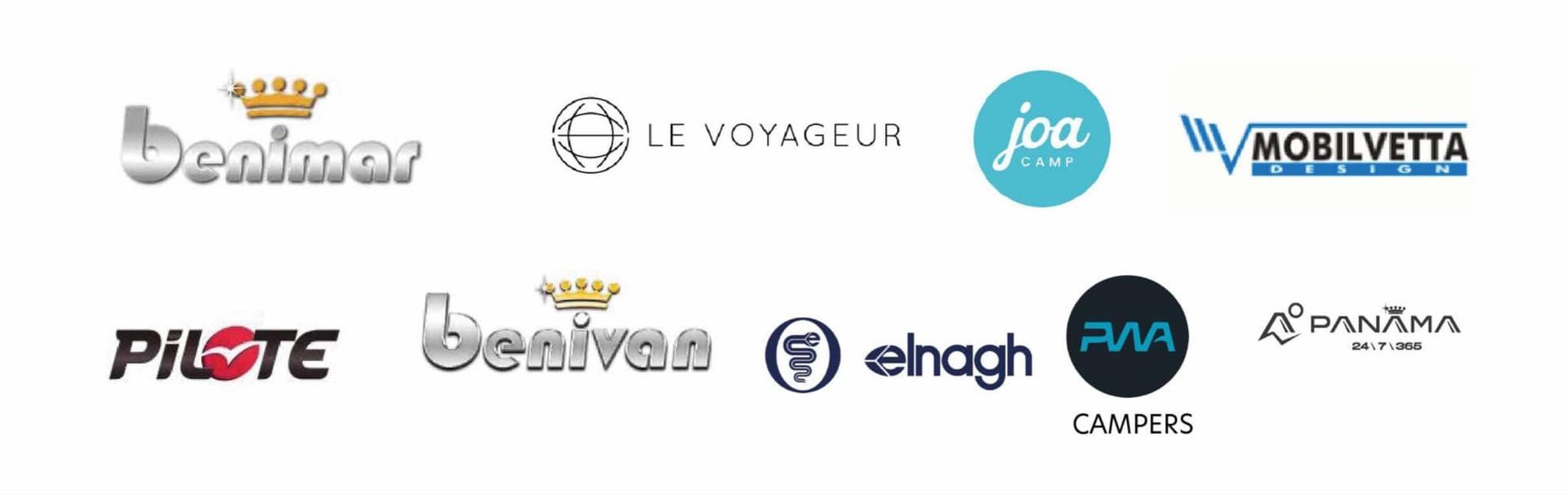 Benimar, Le Voyageur, Joa Camp, Mobilvetta, Pilote, Benivan, Elnagh, Platimum Wave, Panama Manufacturers at CamperNi - Camping Club Card by CampingNI