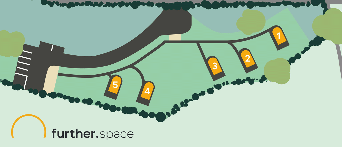 Site map of Glenarm Castle pods