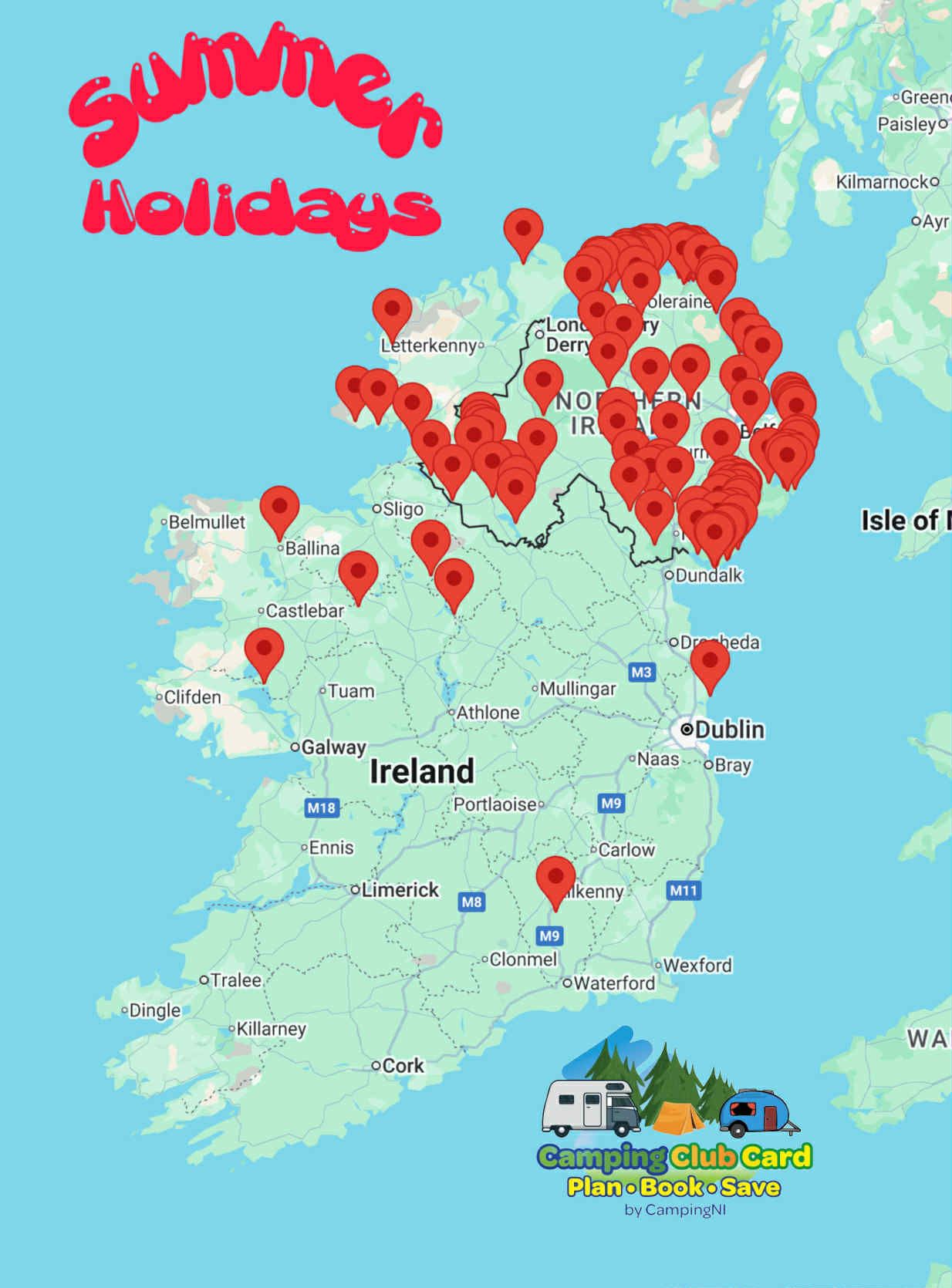 July Summer Holiday availability Camping Club Card by CampingNI