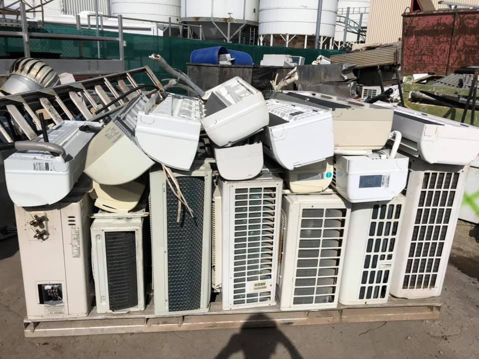 Pile Of White Air Conditioning Units — H&H Metal Recycling in Maleny, QLD