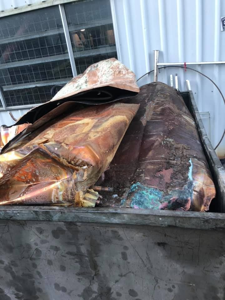 Scrap Metal Container Filled With Crumpled — H&H Metal Recycling in Maleny, QLD