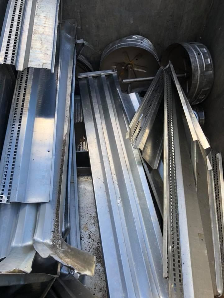 Scrap Metal Including Long, Rectangular Pieces, Bins, And Perforated Bars — H&H Metal Recycling in Moffat Beach, QLD