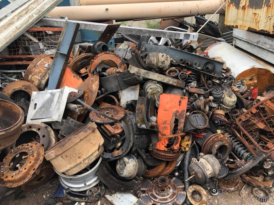 Heap Of Rusty Metal Parts, Potentially From Machinery — H&H Metal Recycling in Maleny, QLD