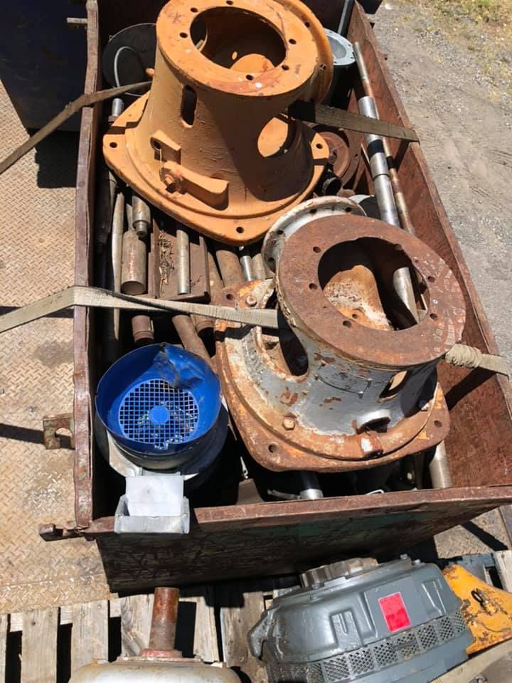 A Metal Bin Overflowing With Machine Parts — H&H Metal Recycling in Pelican Waters, QLD