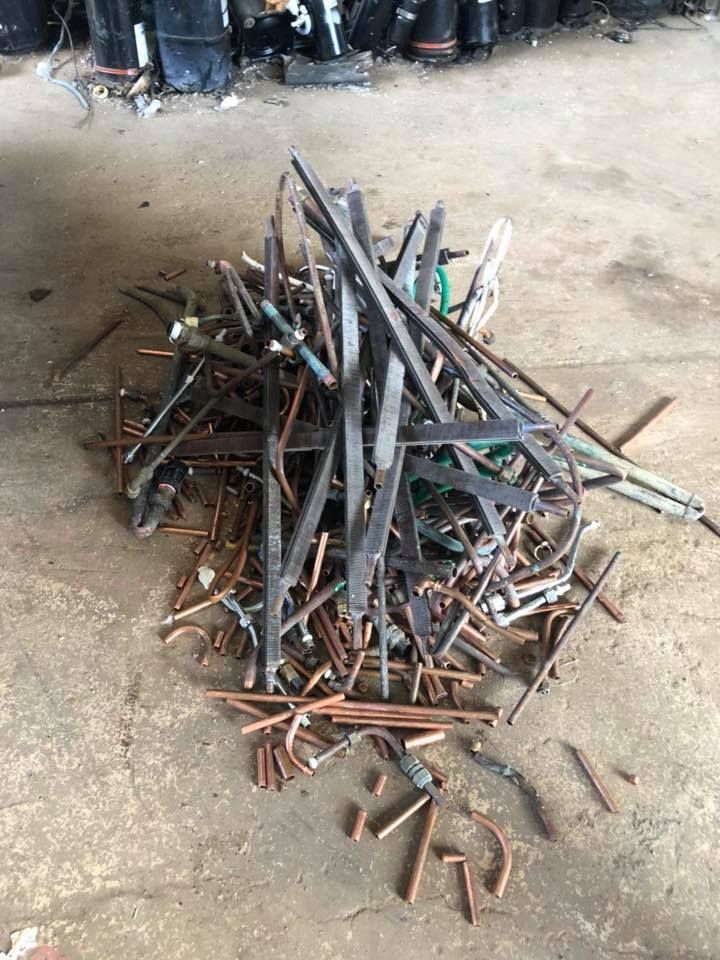 Pile Of Mixed Scrap Metal, Including Copper Pipes — H&H Metal Recycling in Bells Creek, QLD