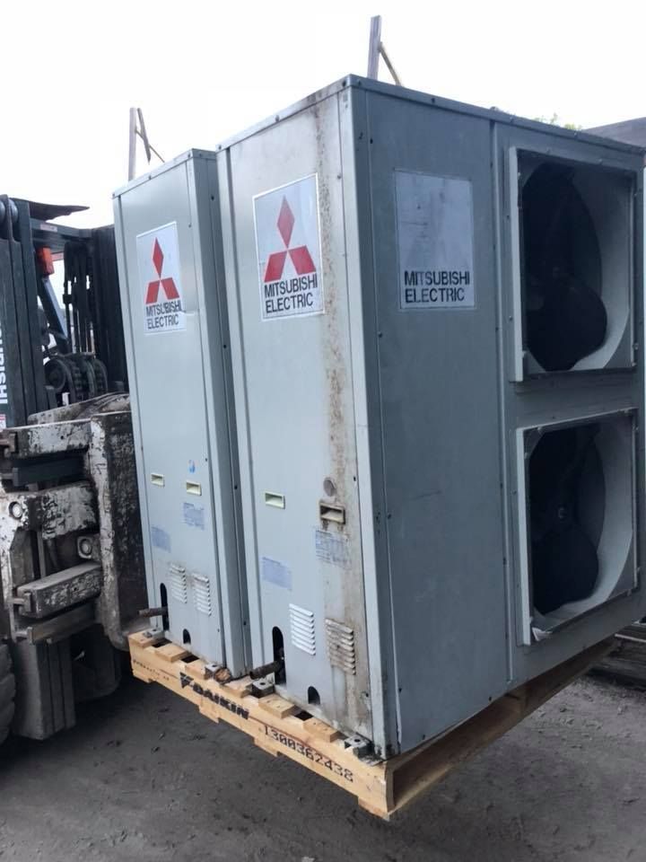 Two Mitsubishi Electric Air Conditioning Units On A Pallet — H&H Metal Recycling in Beerwah, QLD