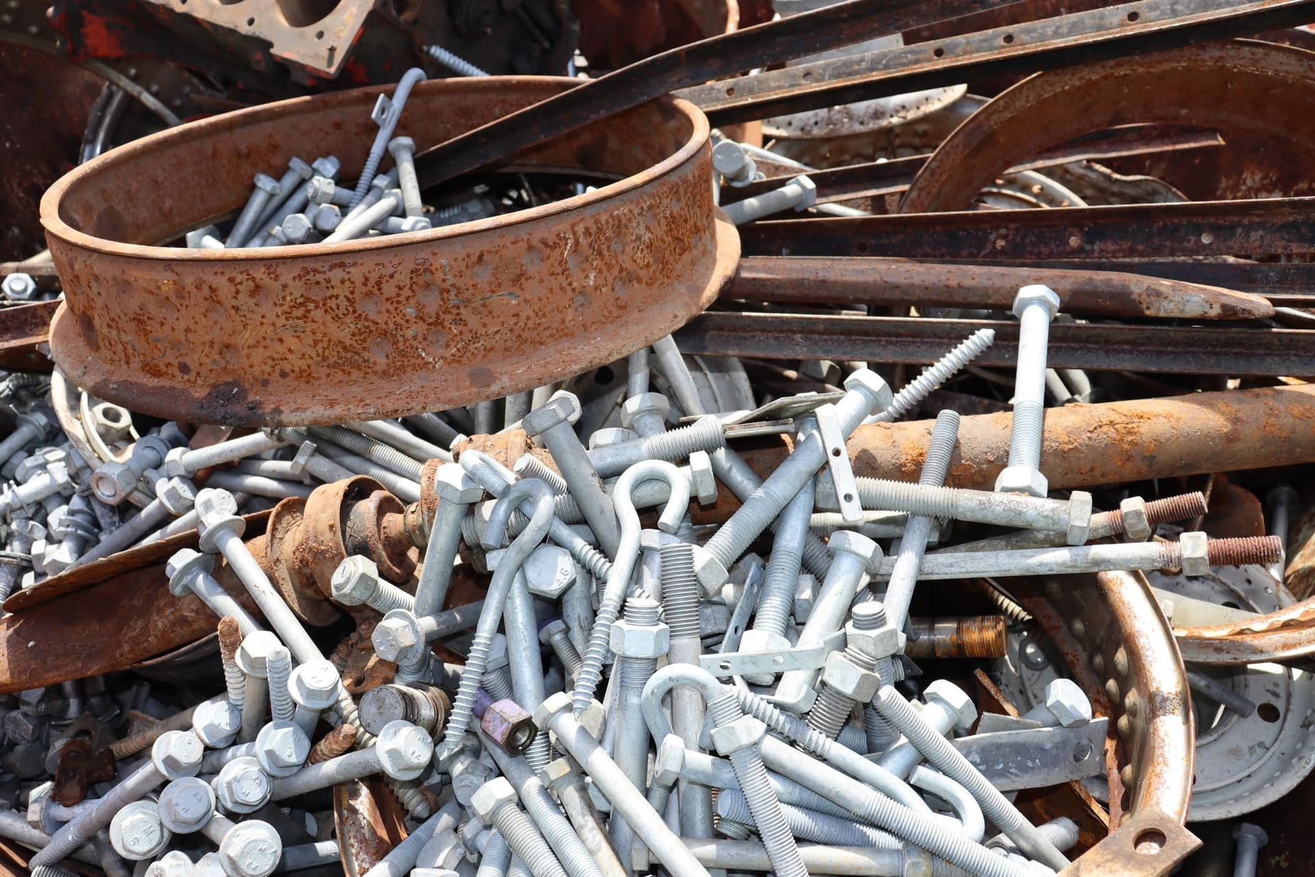 A Pile of Rusted Metal Scraps — H&H Metal Recycling in Caloundra West, QLD