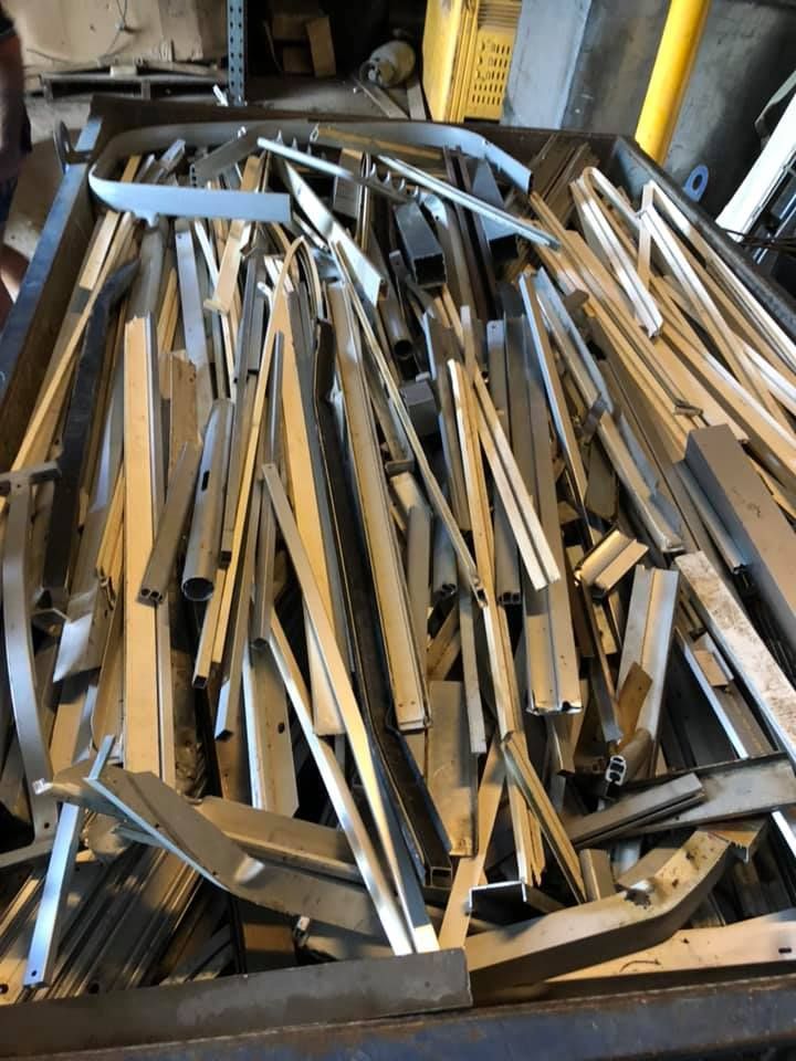 Pile Of Aluminum Scrap Metal In A Bin, Various Shapes And Sizes — H&H Metal Recycling in Beerwah, QLD