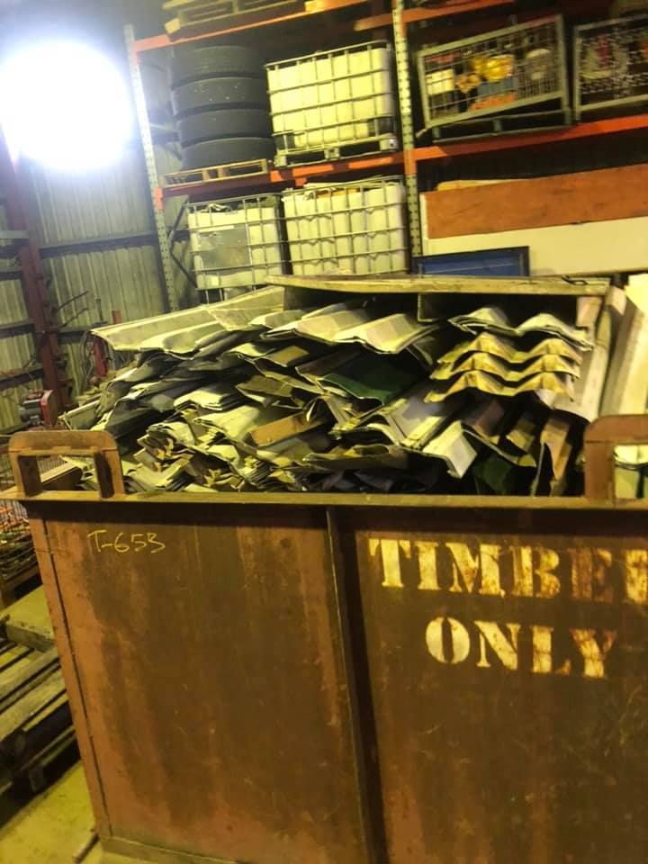 Metal Scraps Overflowing From A