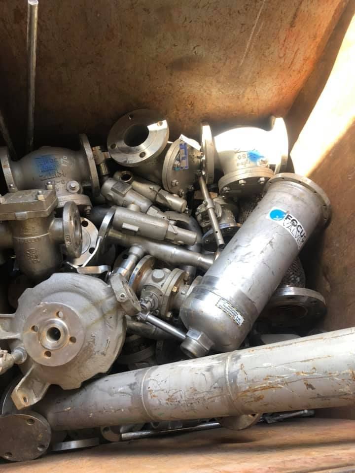 Scrap Metal Parts, Including Valves And Cylindrical Vessels — H&H Metal Recycling in Caloundra West, QLD