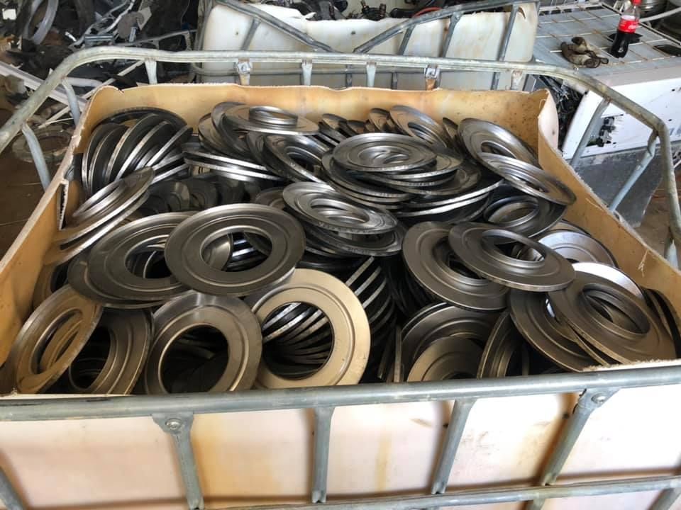 Metal Washers In A Bin, Likely For Industrial Use Or Recycling — H&H Metal Recycling in Caloundra West, QLD