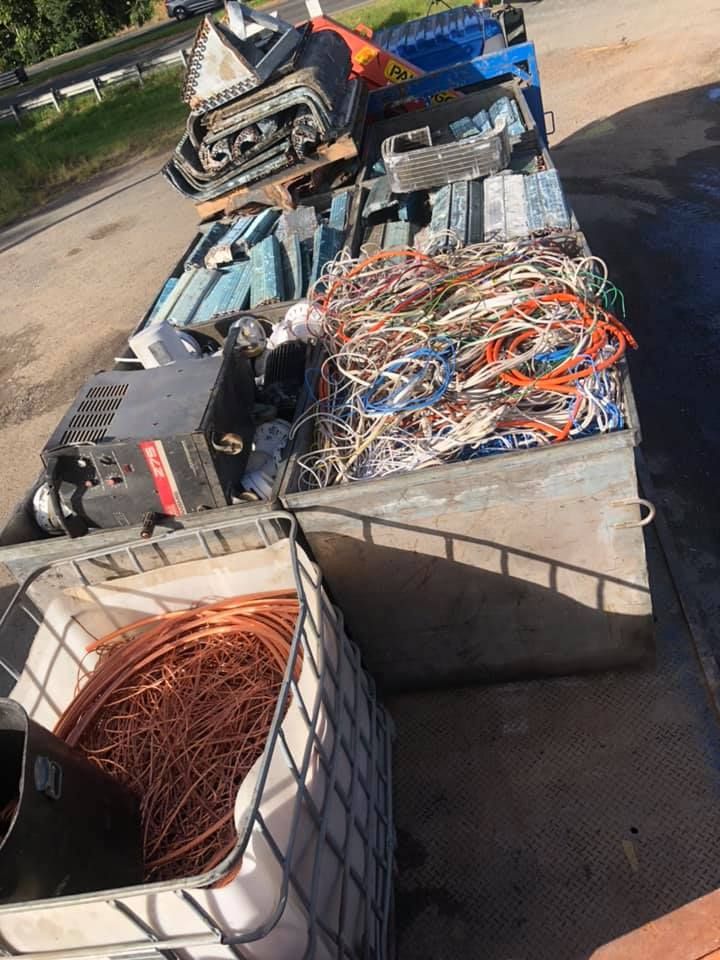 A Truck Bed Filled With Scrap Metal, Including Copper Wire — H&H Metal Recycling in Gympie, QLD