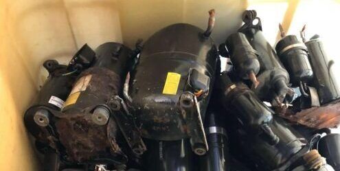 Stack of Fridge Compressors — H & H Metal Recycling In Kunda Park, QLD