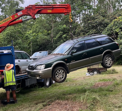 Cars Being Collected From Farm  — H & H Metal Recycling In Kunda Park, QLD