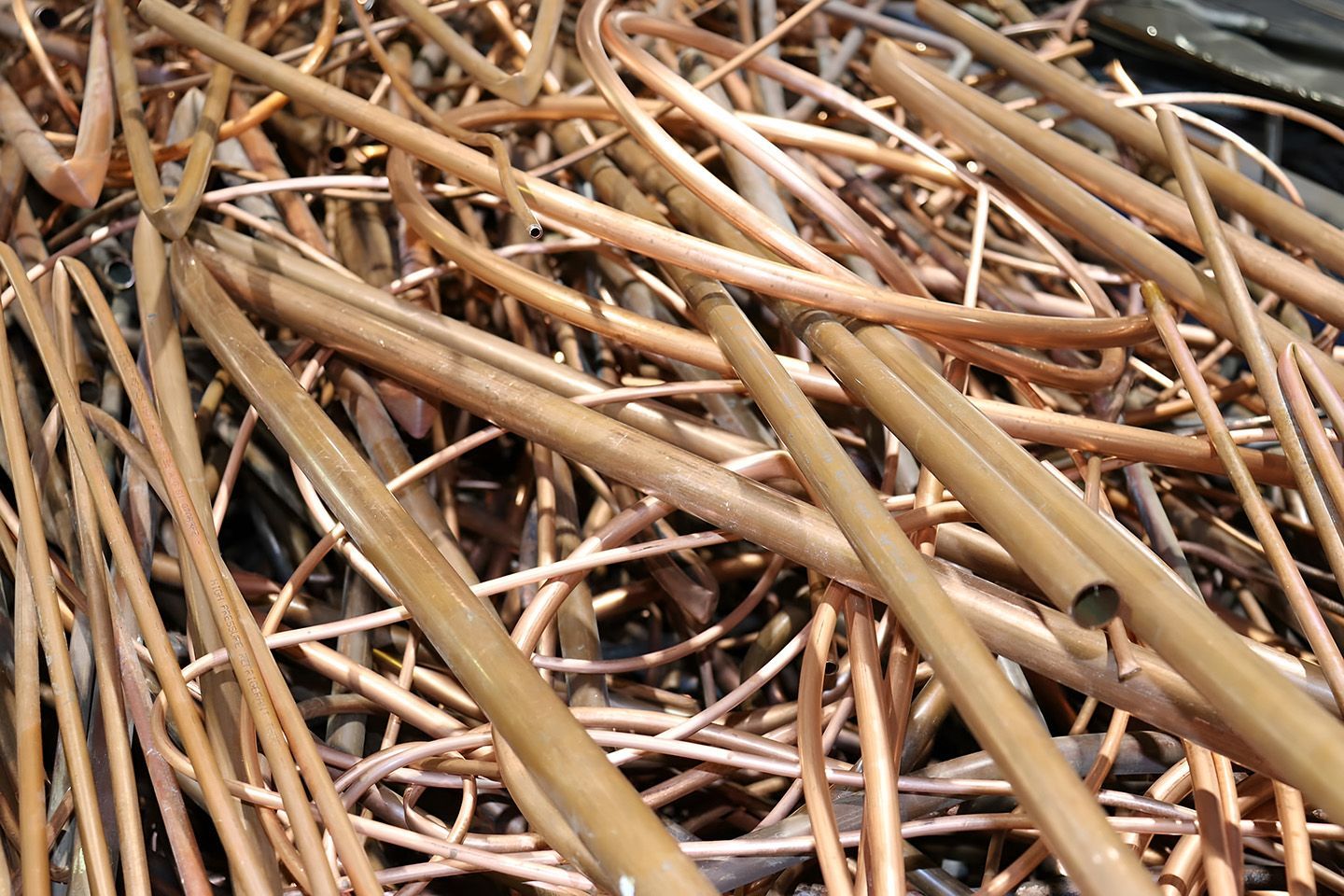 Scrap Copper Metal Pile On The Sunshine Coast