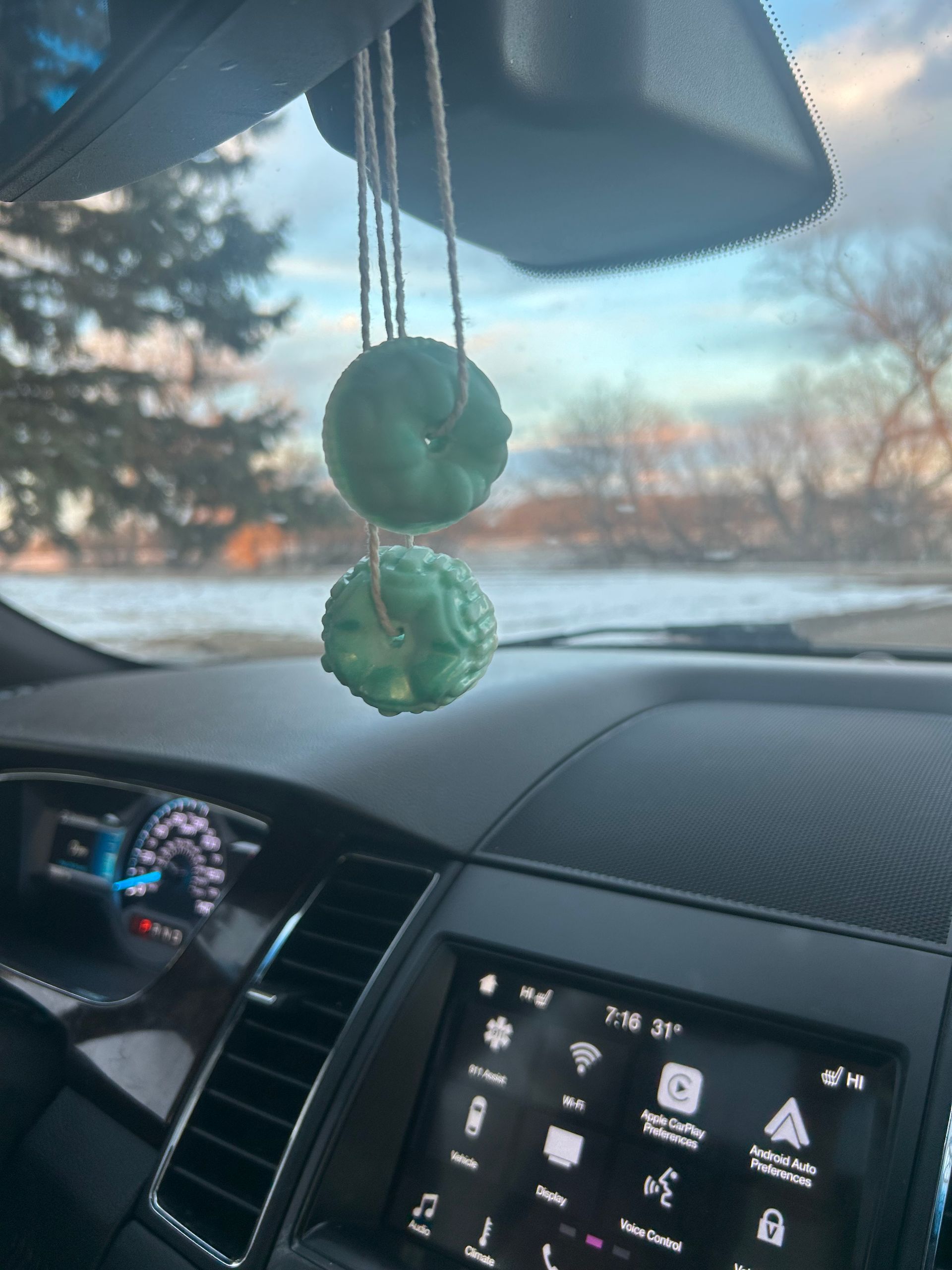 Small Wax Car Freshener - 2 pack - Citrus