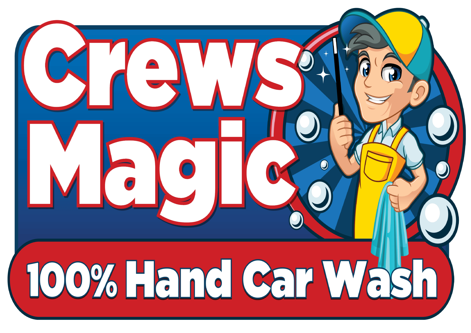 crews magic hand car wash logo