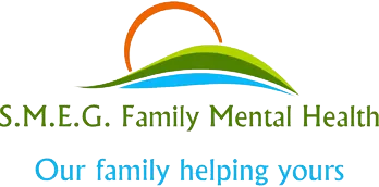A logo for s.m.e.g. family mental health