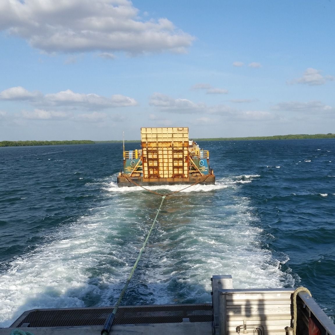 Marine Vessel Being Pulled In Water By Chain — On-Track Marine In Yorkeys Knob, QLD