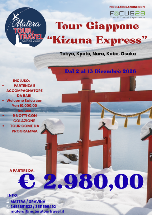 TOUR GIAPPONE 2026 ?? ??⛩️
Decidi tu in quale periodo partire 
Noi ti accompagniamo in questo fantastico viaggio Orientale !
3 periodi disponibili 
Ti aspettiamo!!