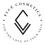 Een zwart-wit logo voor elce cosmetics voor de liefde voor uw huid.