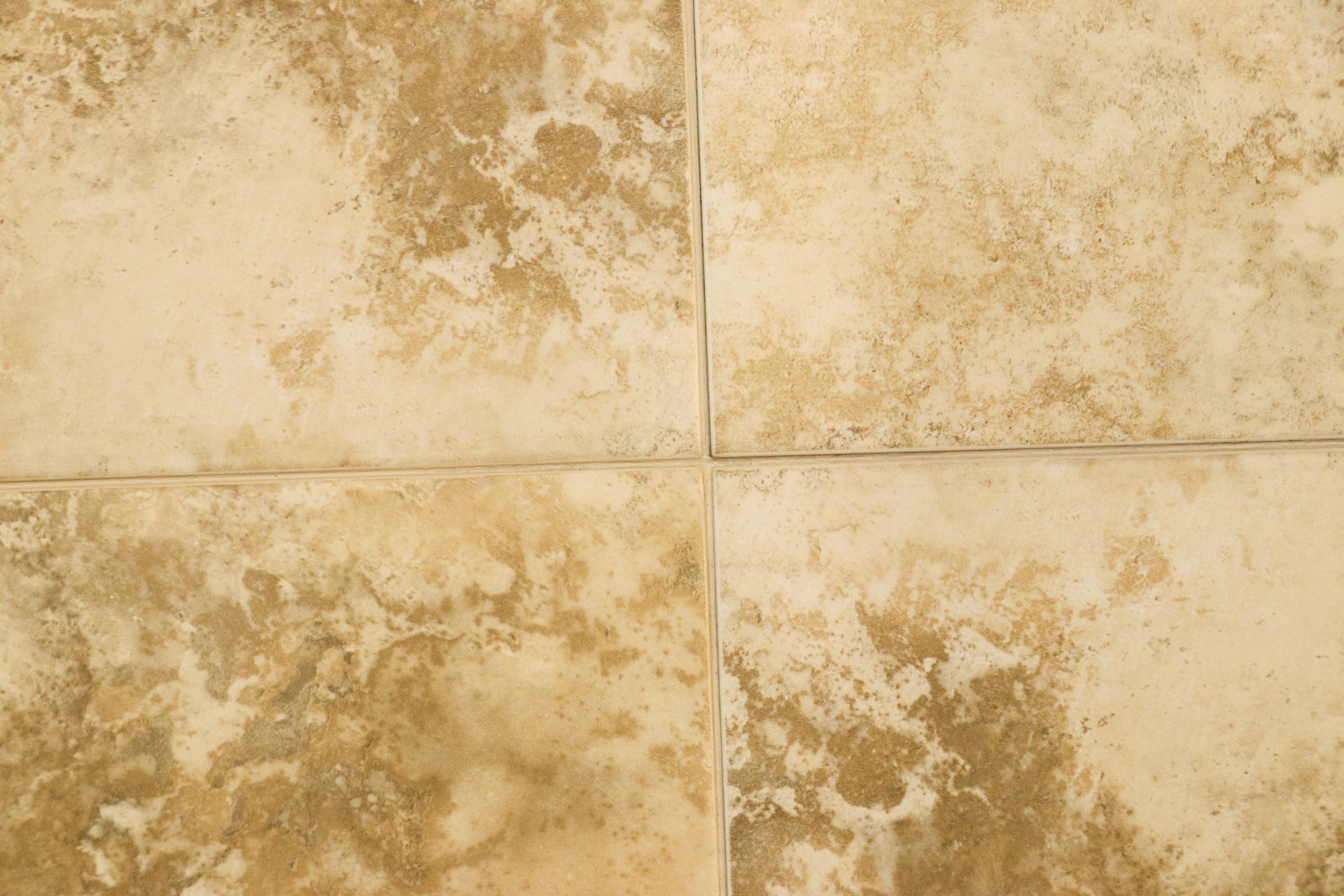 Four beige-brown tiles with mottled patterns.
