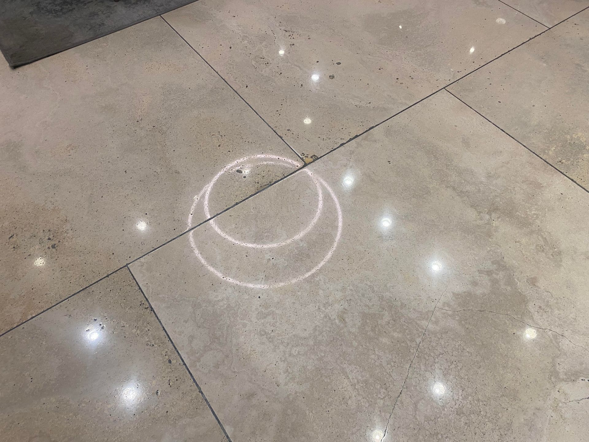 Blue carpet cleaning machine in action on a carpet, removing dark stains.