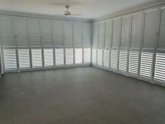 Shutters In Large Room — Shutters in Bundaberg, QLD