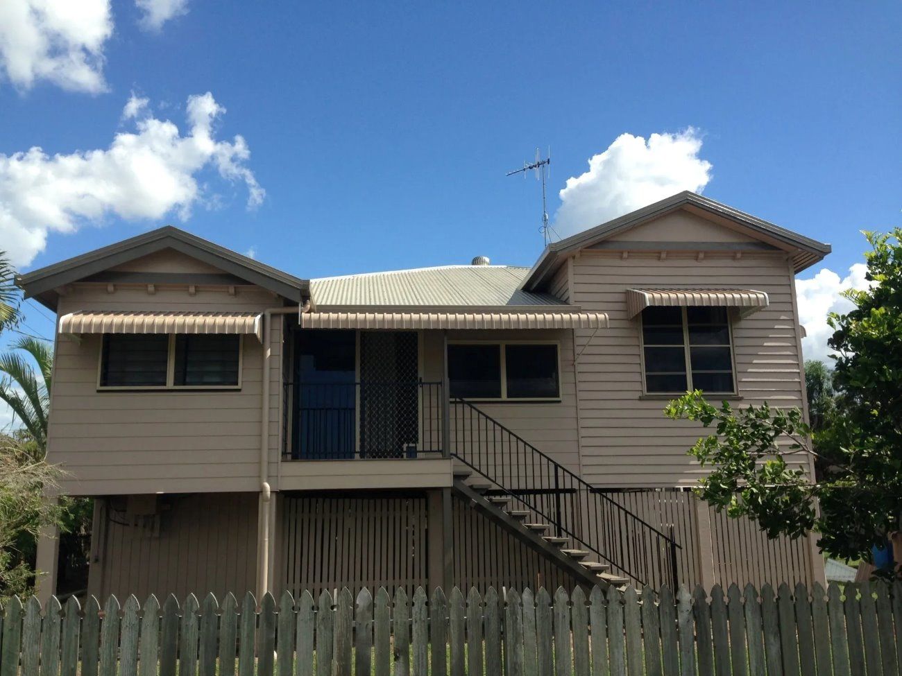 Aluminium Awnings Over Stairway — Shutters in Bundaberg, QLD